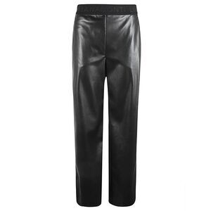 LIVIANA CONTI Faux Leather Trousers Women BLACK Pants